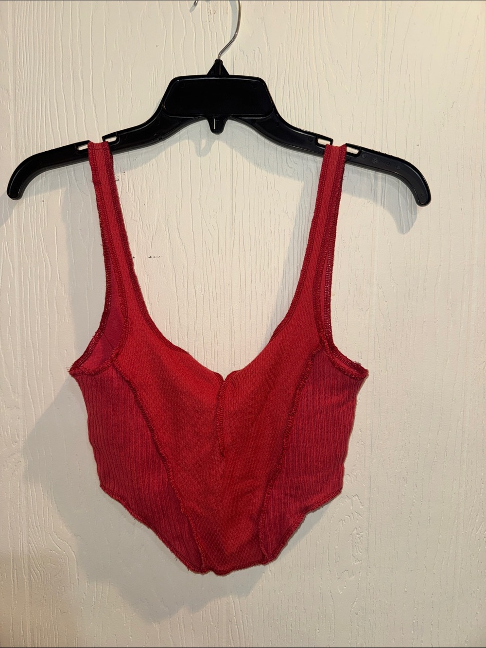 Urban Outfitters Red Ribbed Tank Top